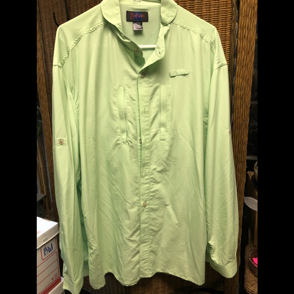 RAIL RIDERS Lime Green, Button-down Shirt XXL